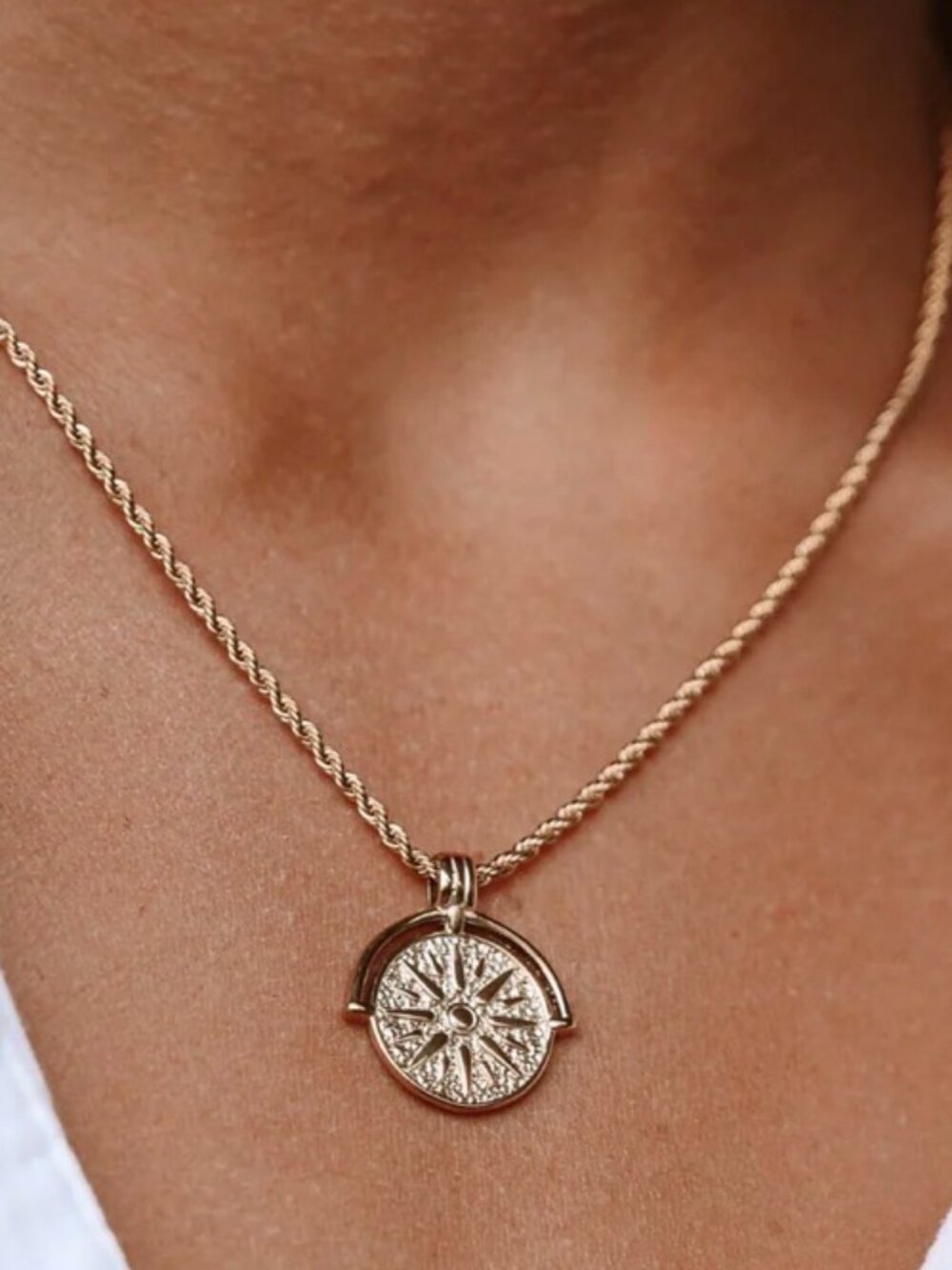 NEW ATOLEA Golden Sun Necklace